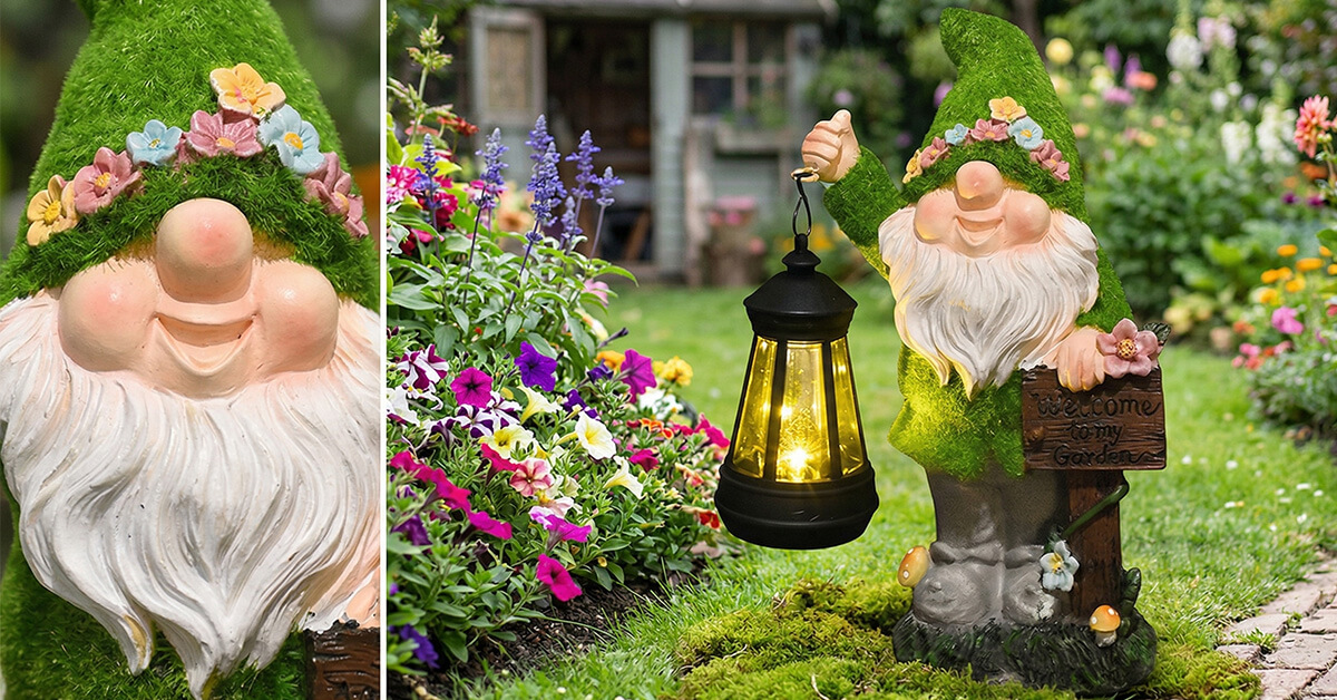 FlowerCap Gnome Brings Laughter and Light Outdoors