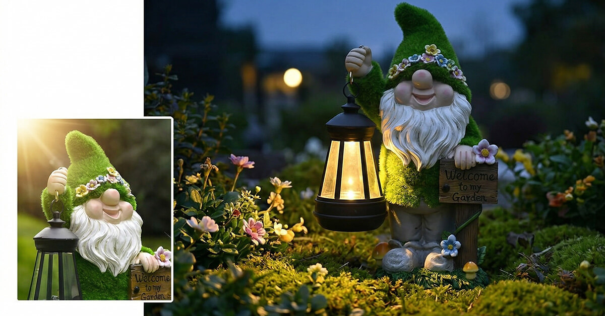 Lights Up Automatically After Dark via Solar Power