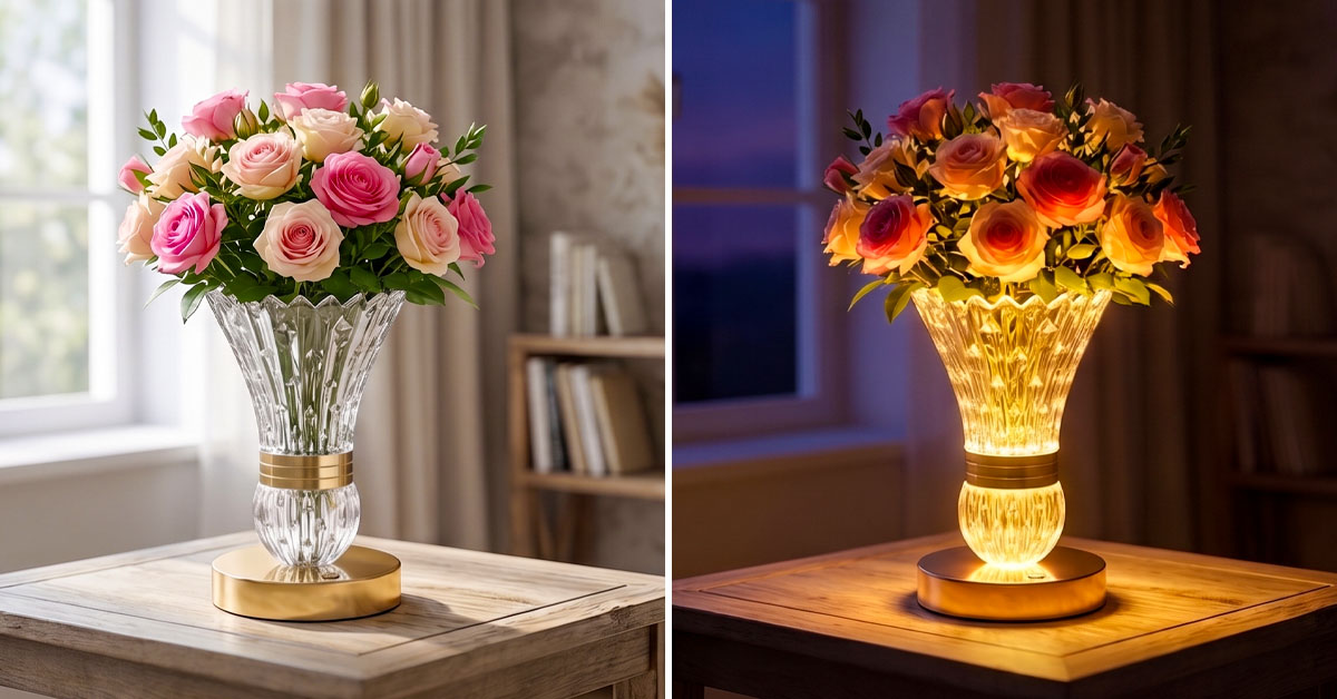 2-In-1 Vase And Ambient Lamp In One