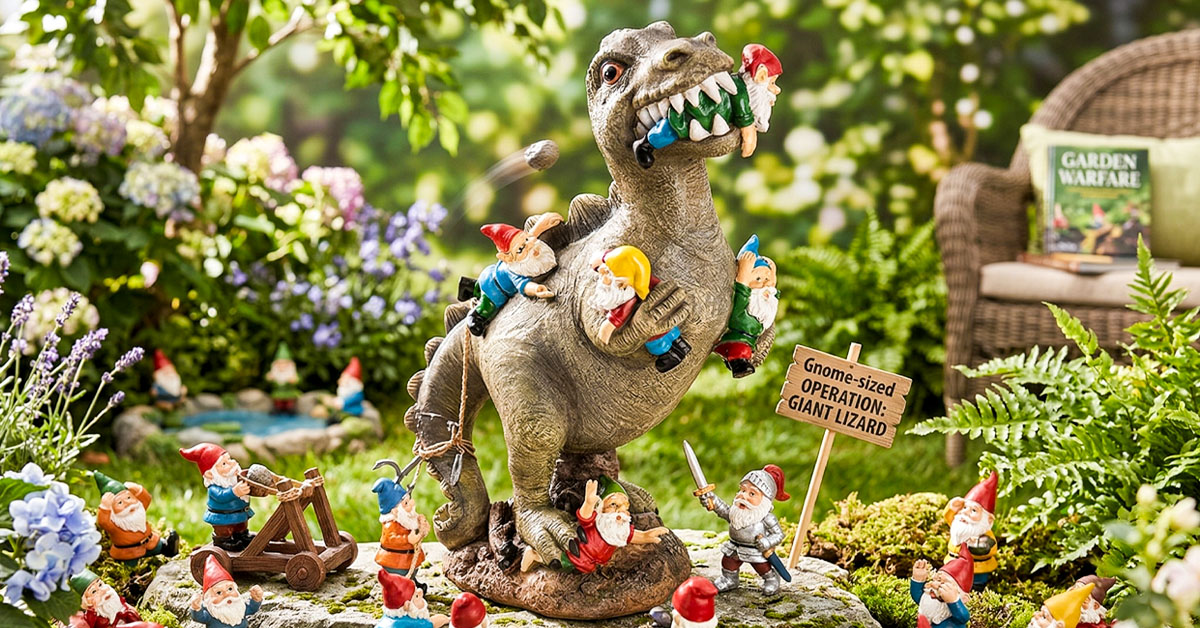 GnomeChomp Sparks Imagination With Dinosaur vs Gnome Action