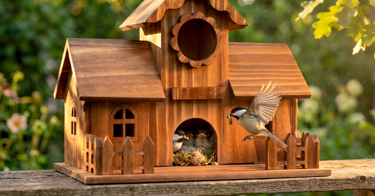 Thoughtfully Sized Entrance Welcomes Small Songbirds Safely