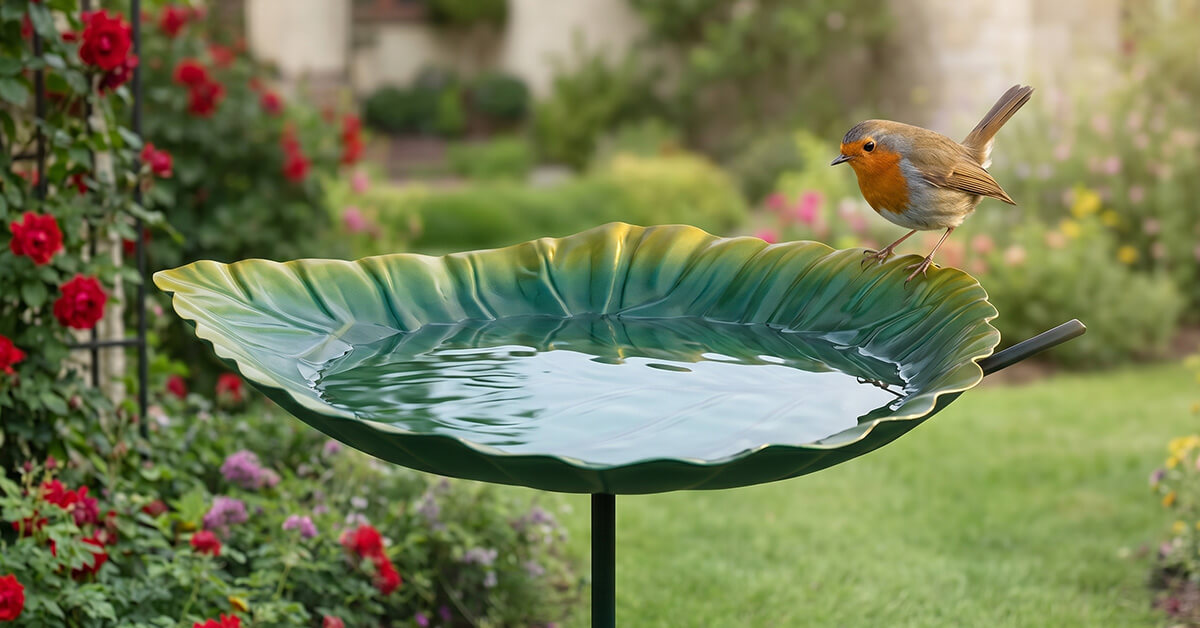 Attracts Wild Birds with Elegant Leaf Design