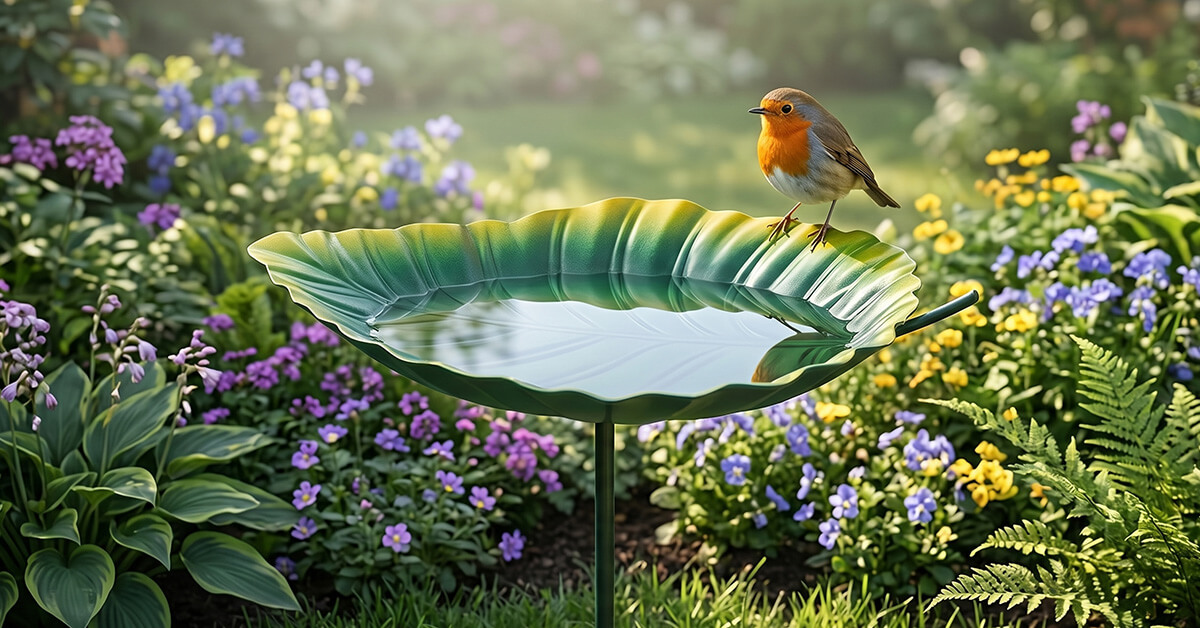 Decorative Green Finish Blends into Nature Beautifully