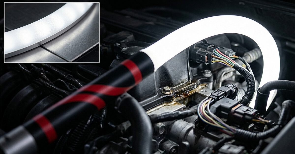 Anti-Glare LEDs Reveal Leaks and Wiring Clearly