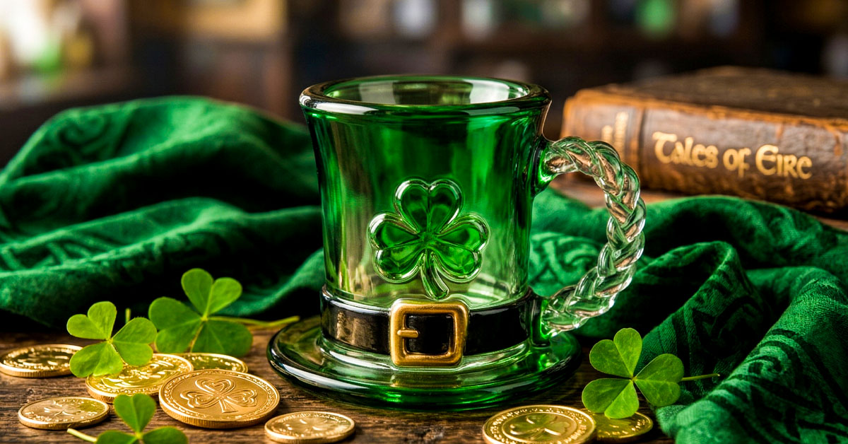 Raised Shamrock Emblem Celebrates Authentic Irish Heritage