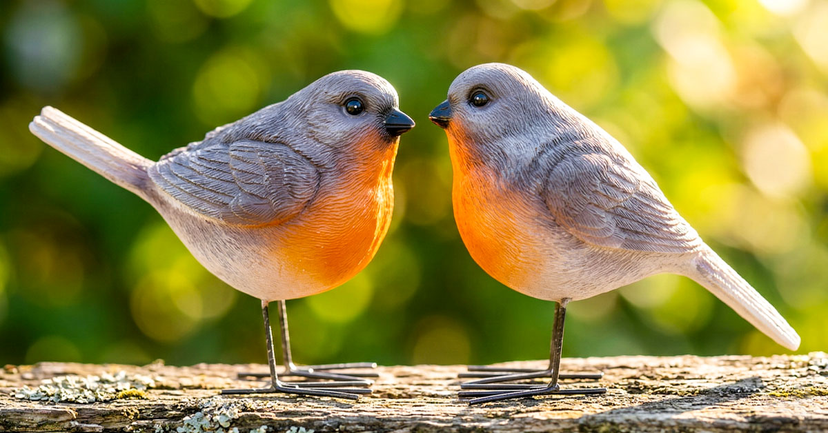 Hand-Painted Details Capture Realistic Meadow Robin Charm