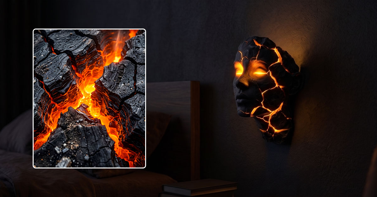 Glowing Lava Cracks Create Dramatic, Eye-Catching Depth