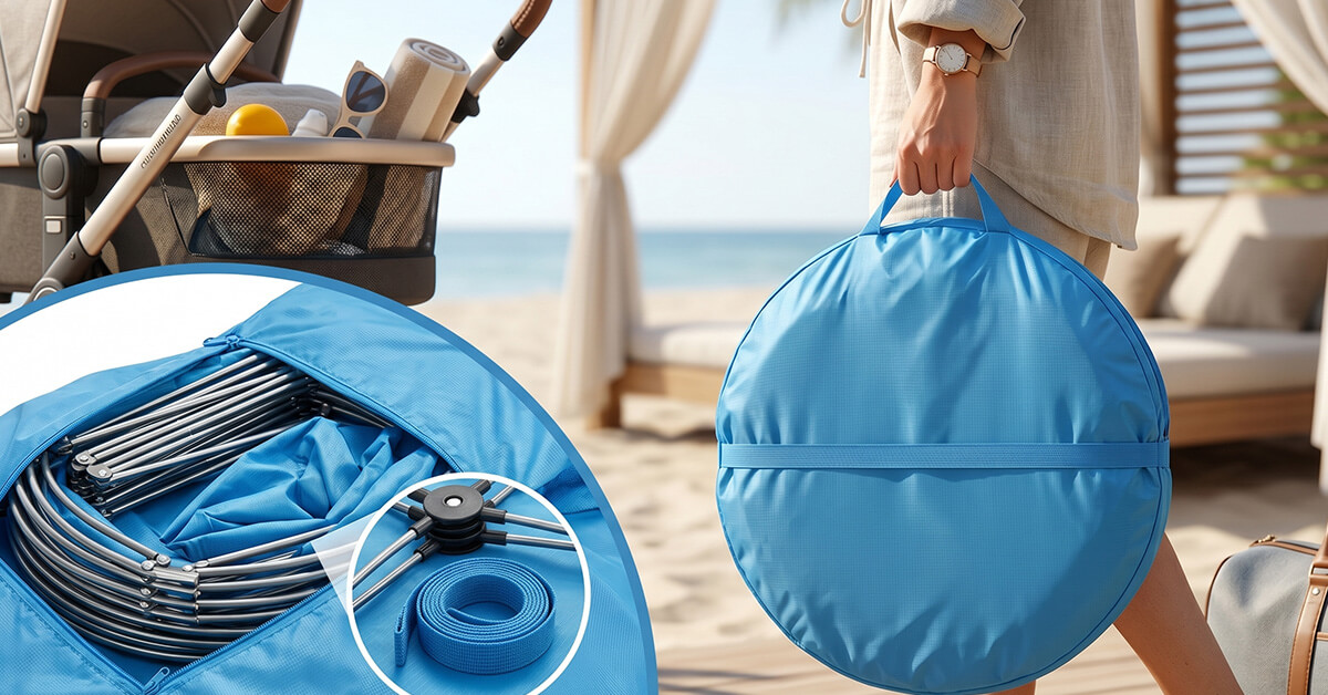 Folds compact enough for any bag or stroller