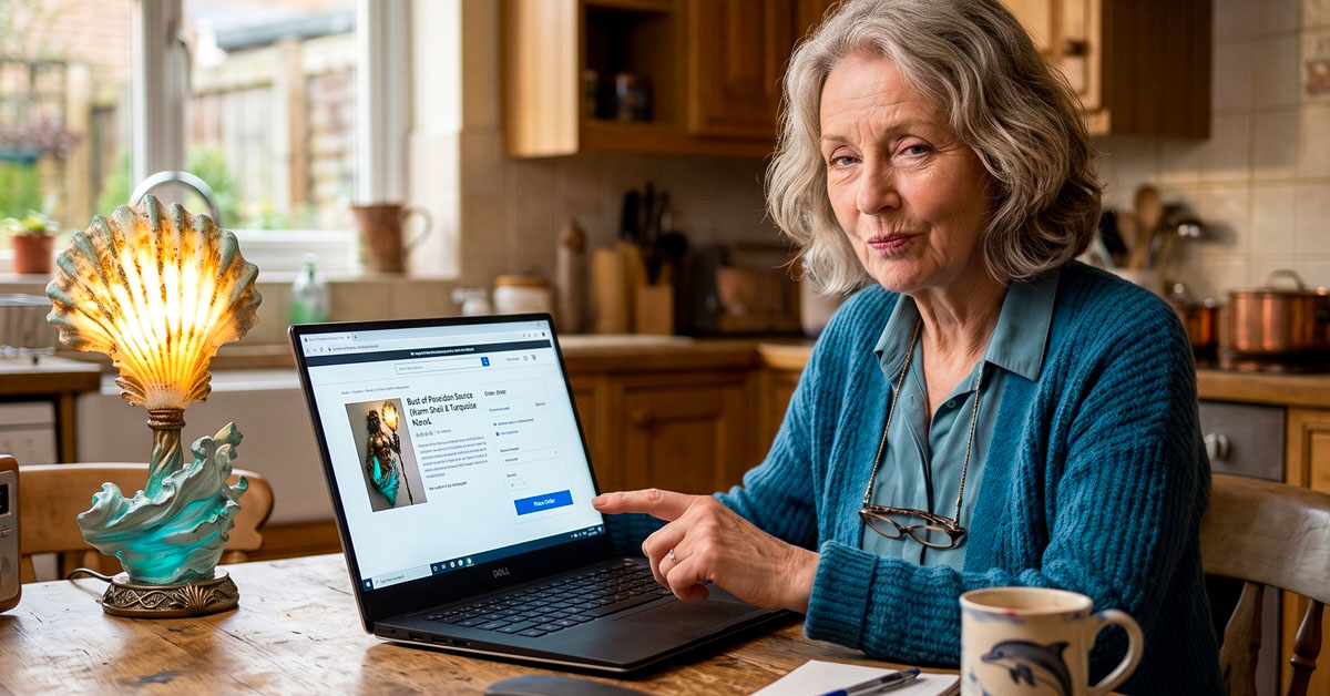 A split-panel comparison showing 3 different rooms — a hallway, a bedroom corner, and a sheltered outdoor patio — each featuring the Poseirion lamp mounted on the wall, glowing softly in different lighting conditions.