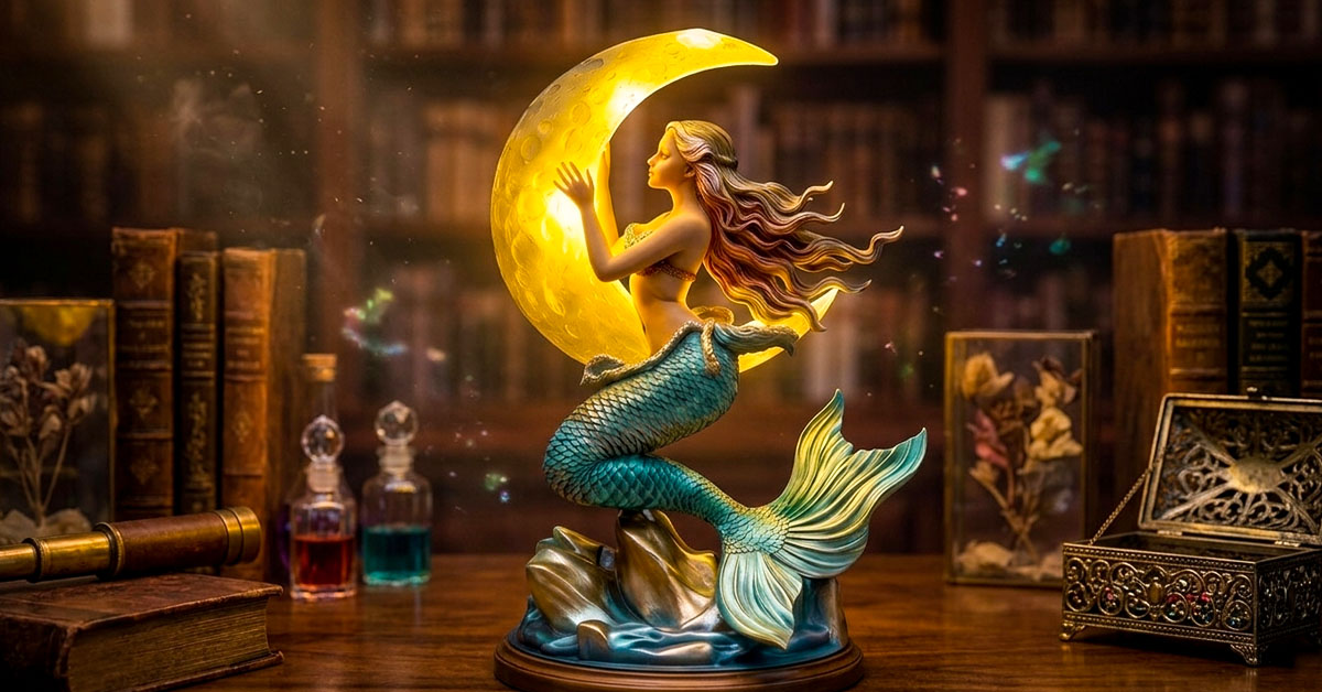 Meticulously Sculpted Mermaid With Shimmering Scales