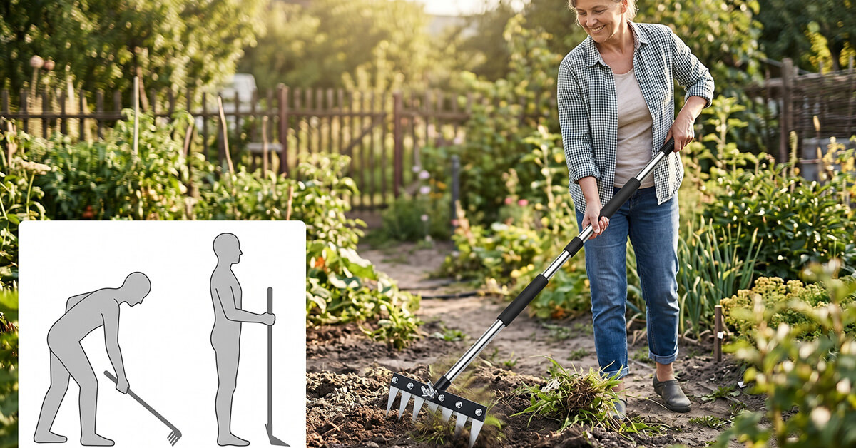 Handle Lets You Stand Upright Comfortably