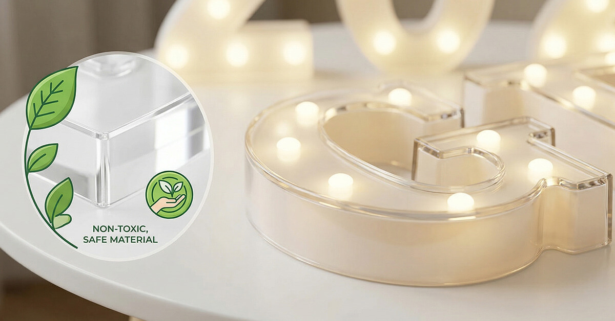 Safe, Non-Toxic Acrylic Construction Throughout