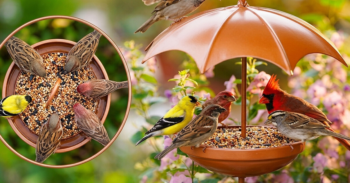 Spacious Tray Feeds Multiple Birds Simultaneously