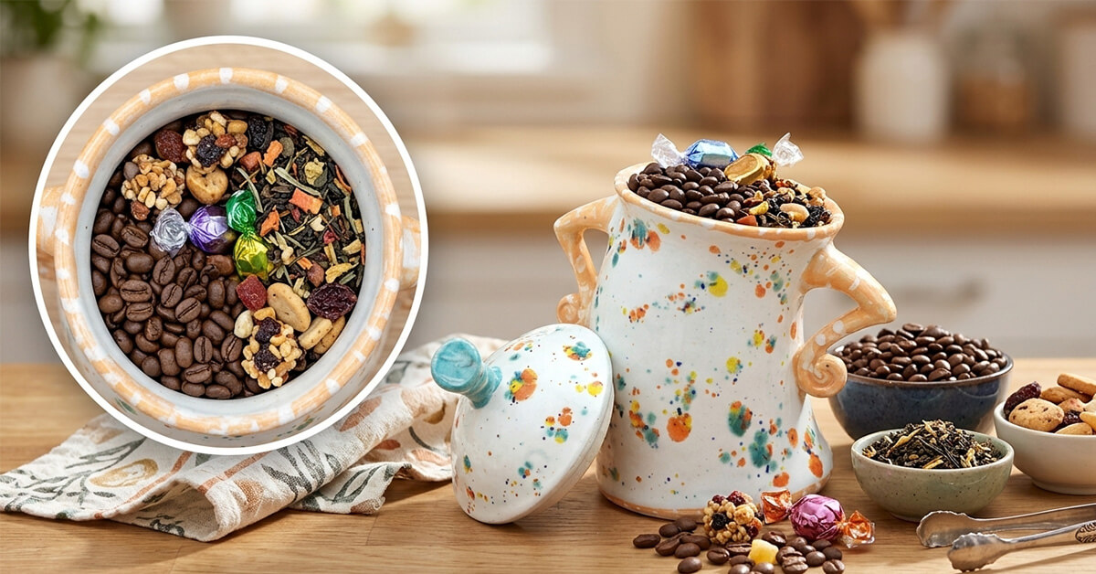 Stores Tea, Coffee, Snacks, and Candy Easily