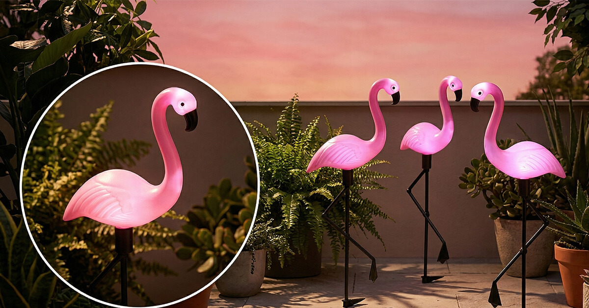 Sunset Flamingo Creates a Magical Outdoor Ambiance