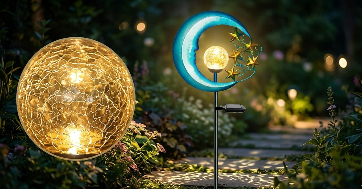 Crackle Glass Globe Creates Enchanting Light Patterns