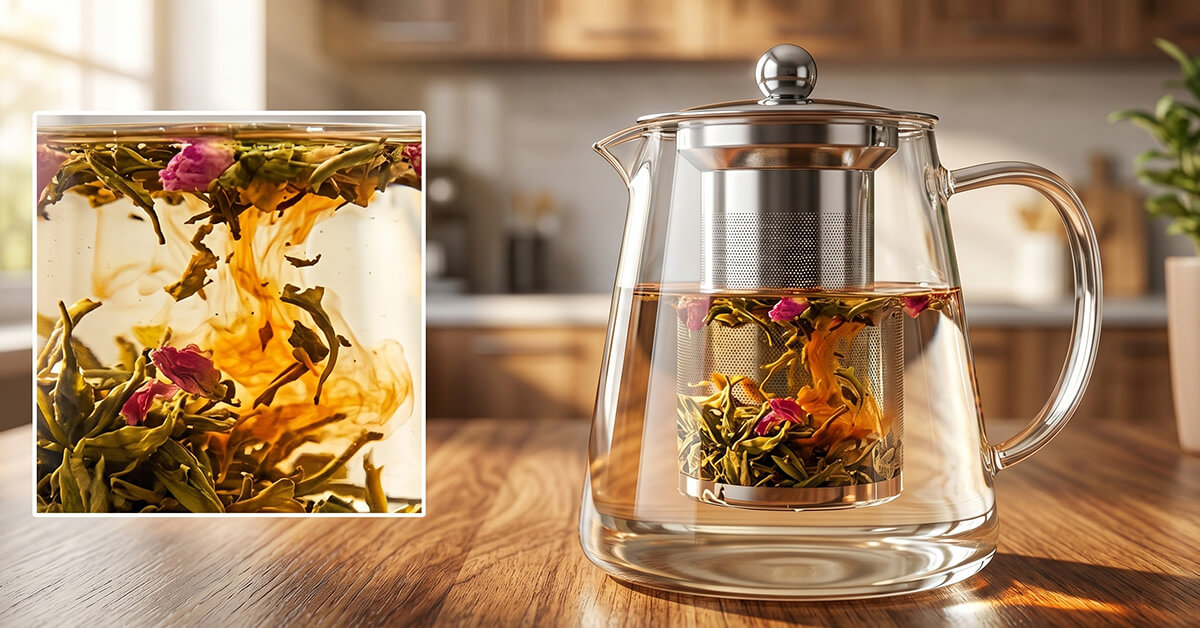Crystal-Clear Glass Lets You Watch Tea Steep
