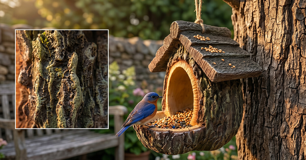 Realistic Tree-Bark Texture Elevates Outdoor Décor Instantly