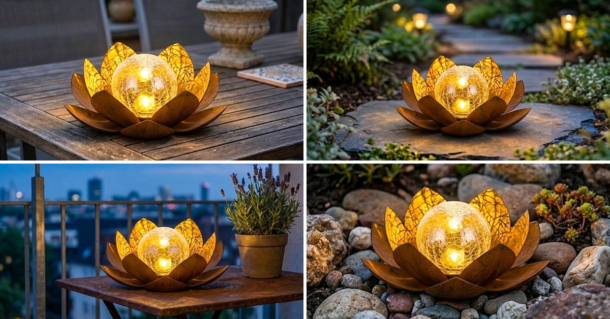 Zen Lotus Fits Patios, Lawns, and Tabletops