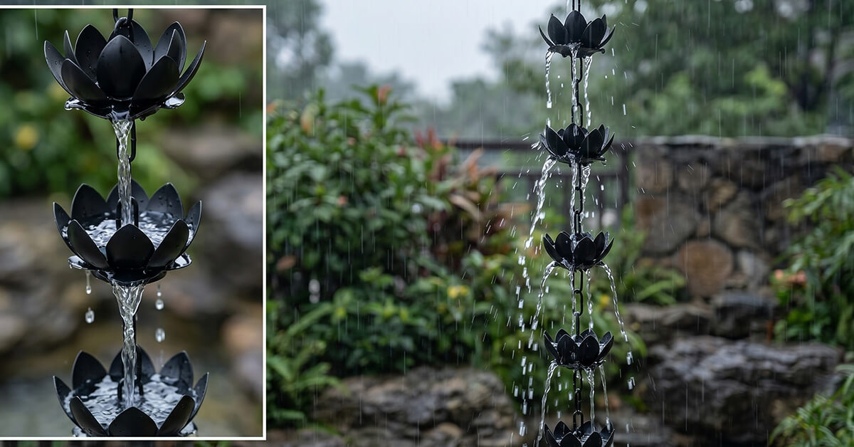 Transforms Rain Into a Mesmerizing Water Feature