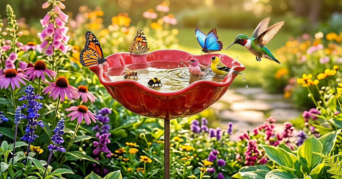 Attracts Birds, Bees, Butterflies, and Hummingbirds Effortlessly