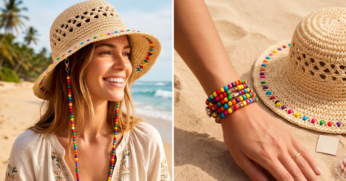 Rainbow Beaded Boho Detail Elevates Any Outfit