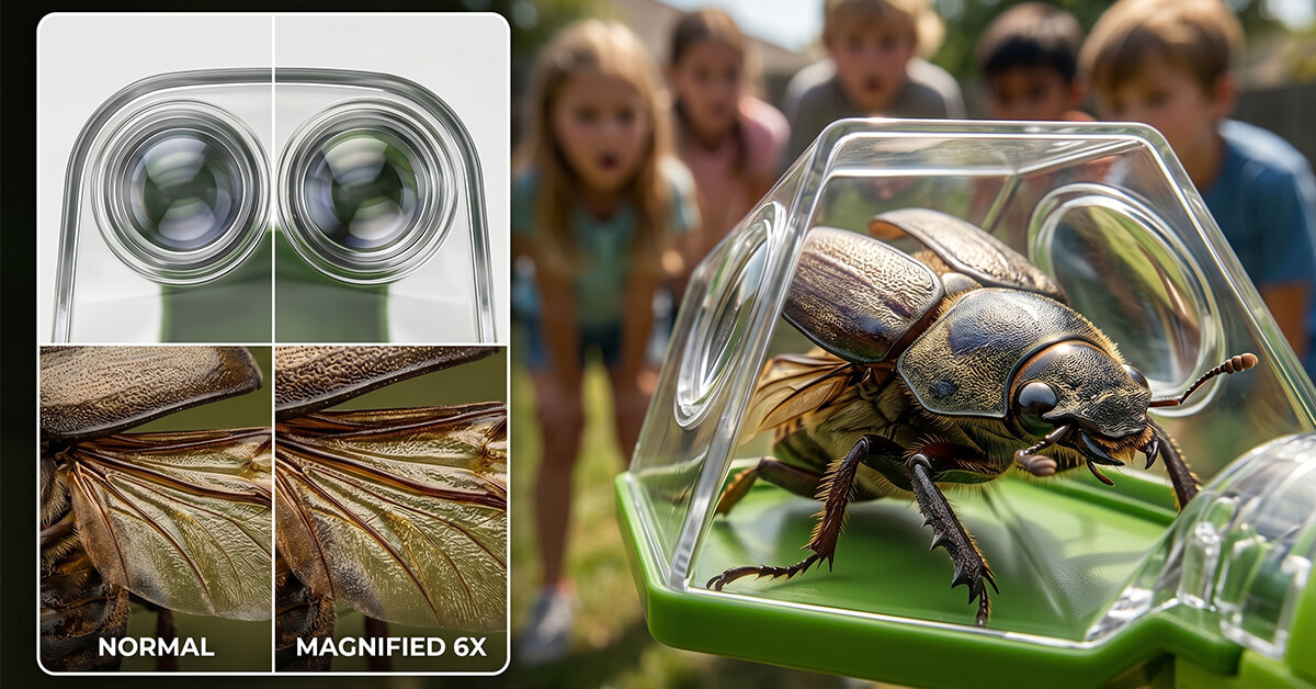 6X Dual Lenses Reveal Wings, Legs, and Antennae