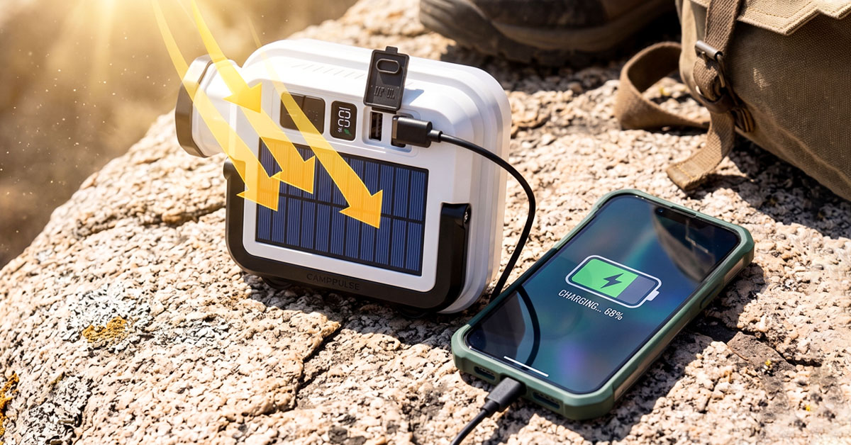 Solar-Powered Charging Keeps Phones Alive Outdoors