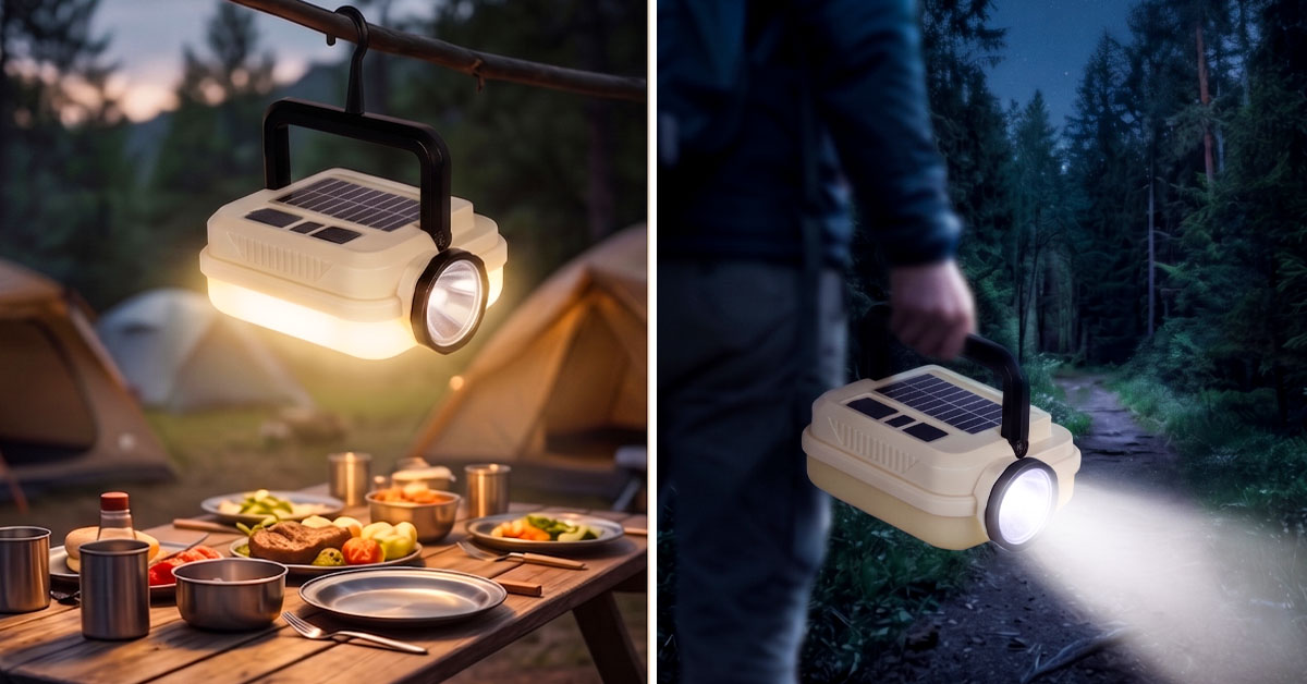 Dual Light Sources Illuminate Wide and Narrow Areas