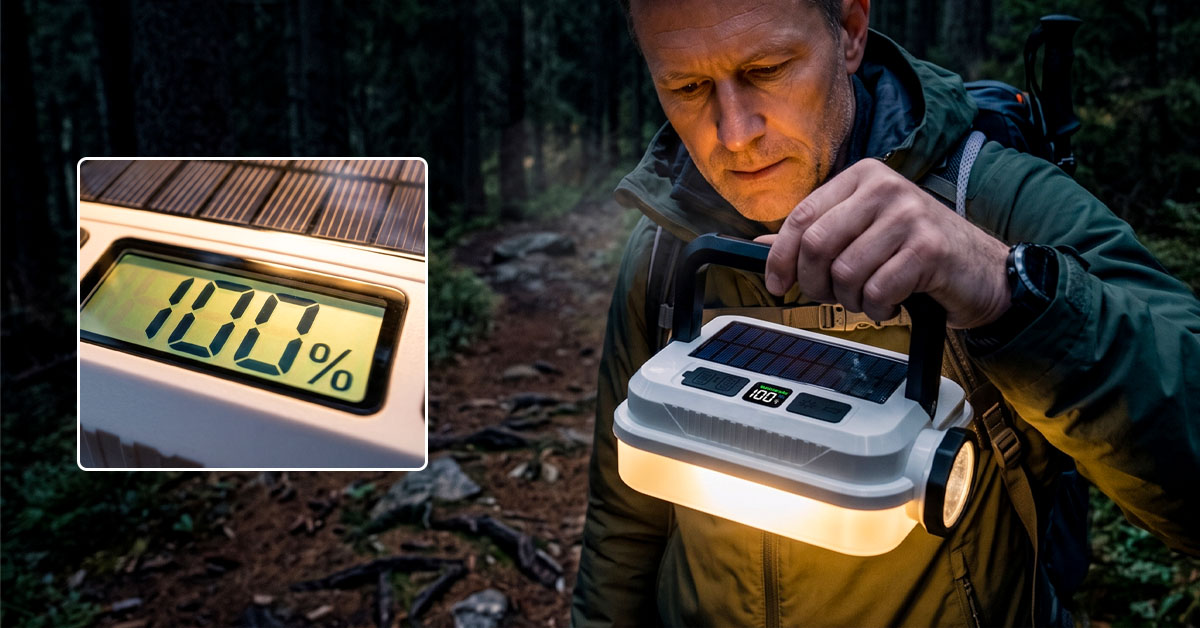LCD Display Shows Exact Battery Percentage Remaining