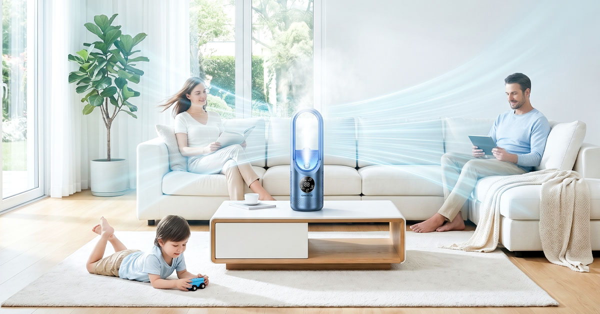 Oscillates Smoothly For Whole-Room Air Circulation