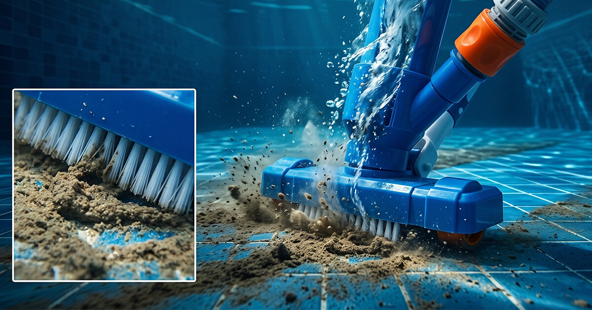Bottom Brush Tackles Stubborn Pool Sediment