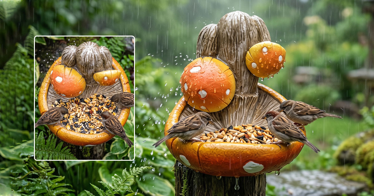 Broad Cap Shelters Seed from Wind and Rain