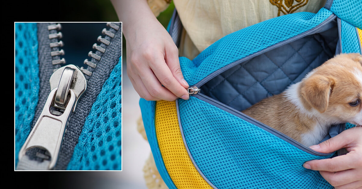 Zippered Opening Allows Quick, Easy Pet Access