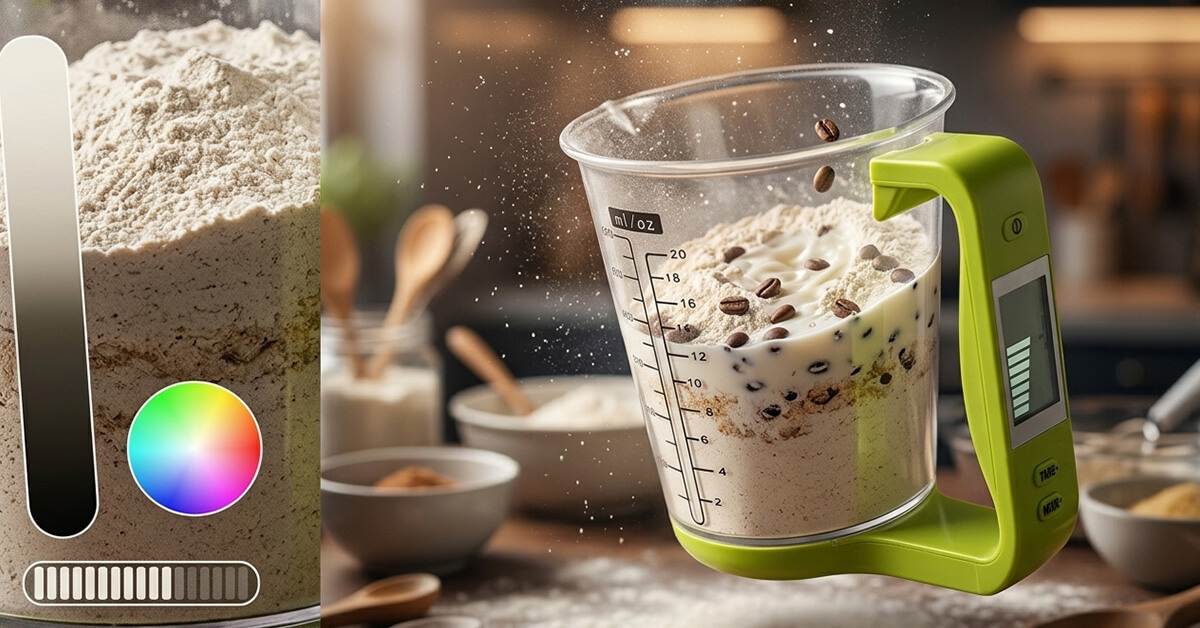 Measures Flour, Coffee, Milk, and More Easily