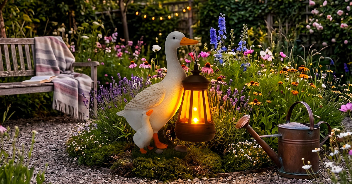 Adorable Duck Family Adds Instant Garden Charm
