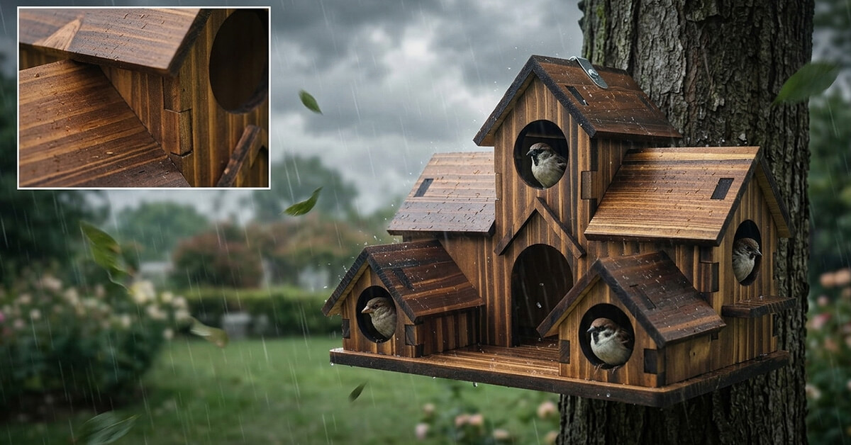 Shelters Birds from Wind, Rain, and Predators