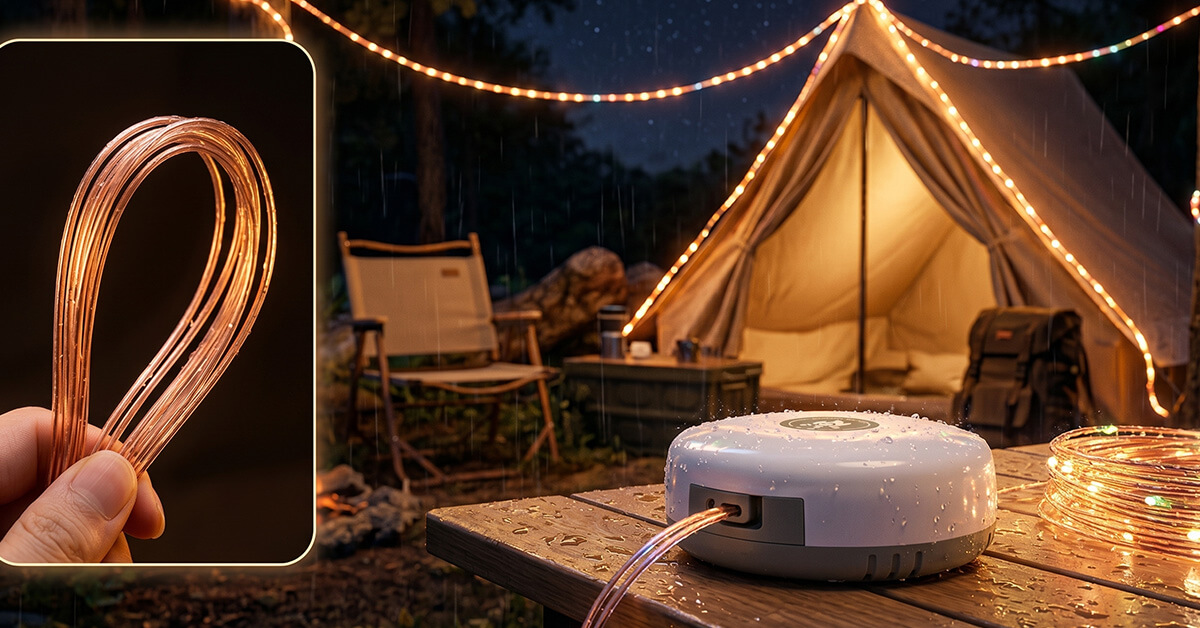 360° Copper Wire Illumination, Tangle-Resistant