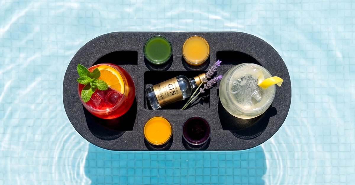 Holds 7 Drinks Securely in Separate Compartments