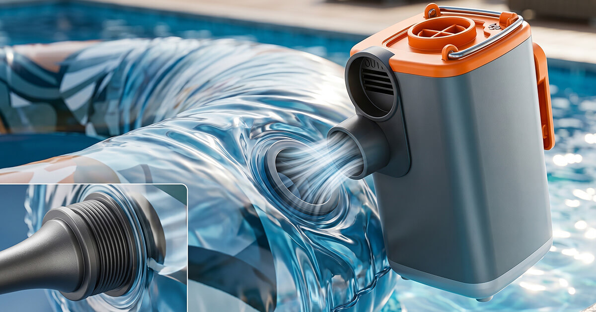 Inflates Pool Floats Fast with Powerful Airflow