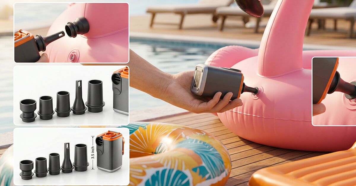 5 Nozzles Fit Virtually Any Pool Float
