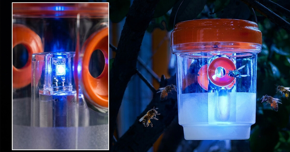 Attracts Insects Using Built-In UV LED Light
