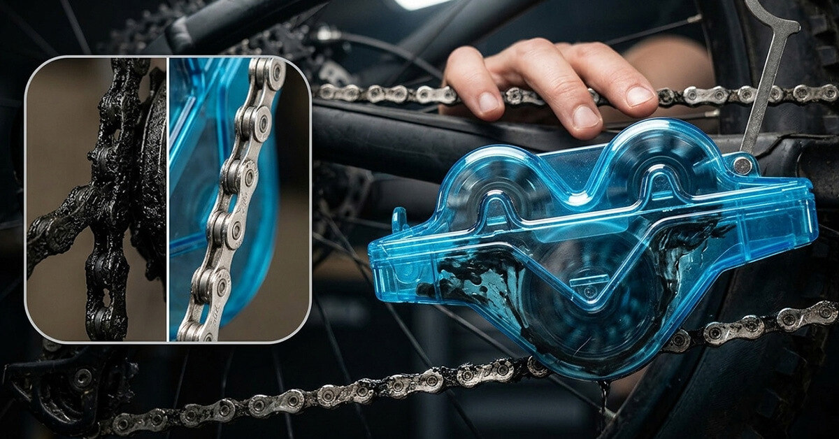 Cleans Bike Chains Efficiently Without Dirty Hands
