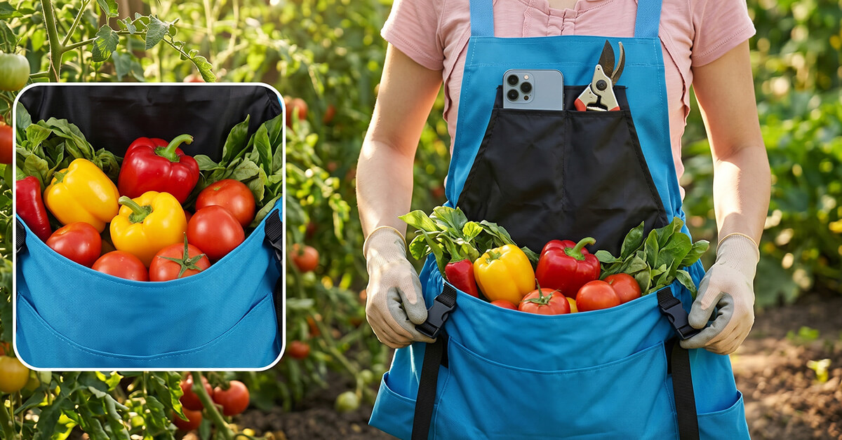 Two Deep Pockets Carry Harvest Hands-Free
