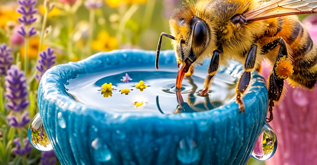Keeps Pollinators Safely Hydrated All Season Long