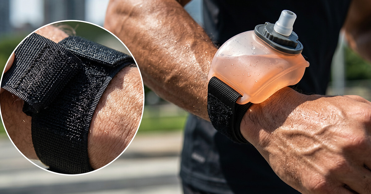 Hands-Free Hydration with Adjustable Velcro Wrist Strap