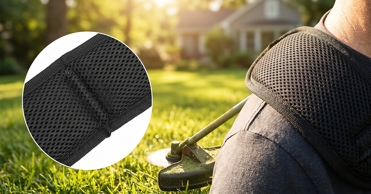 Mesh Shoulder Pad Maximizes Breathability and Comfort