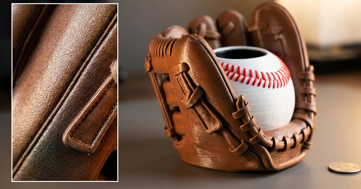 Eye-catching multicolor baseball mitt design