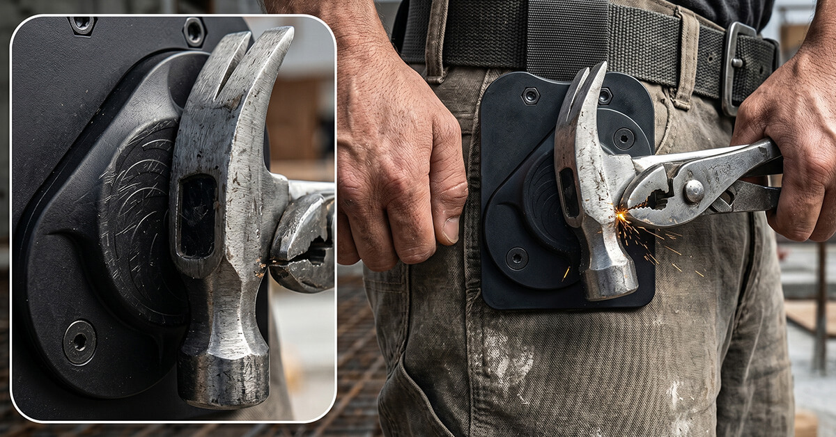 Strong Magnet Grips Heavy Tools Securely