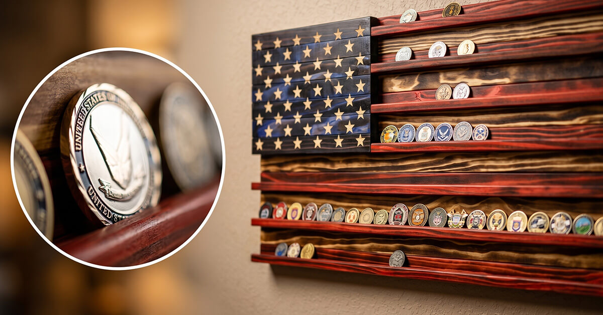 Displays Your Challenge Coin Collection with Pride